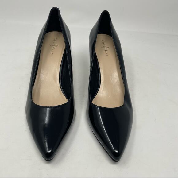 Cole Haan Black Patent Leather Pumps Heels 7.5 - Picture 1 of 10